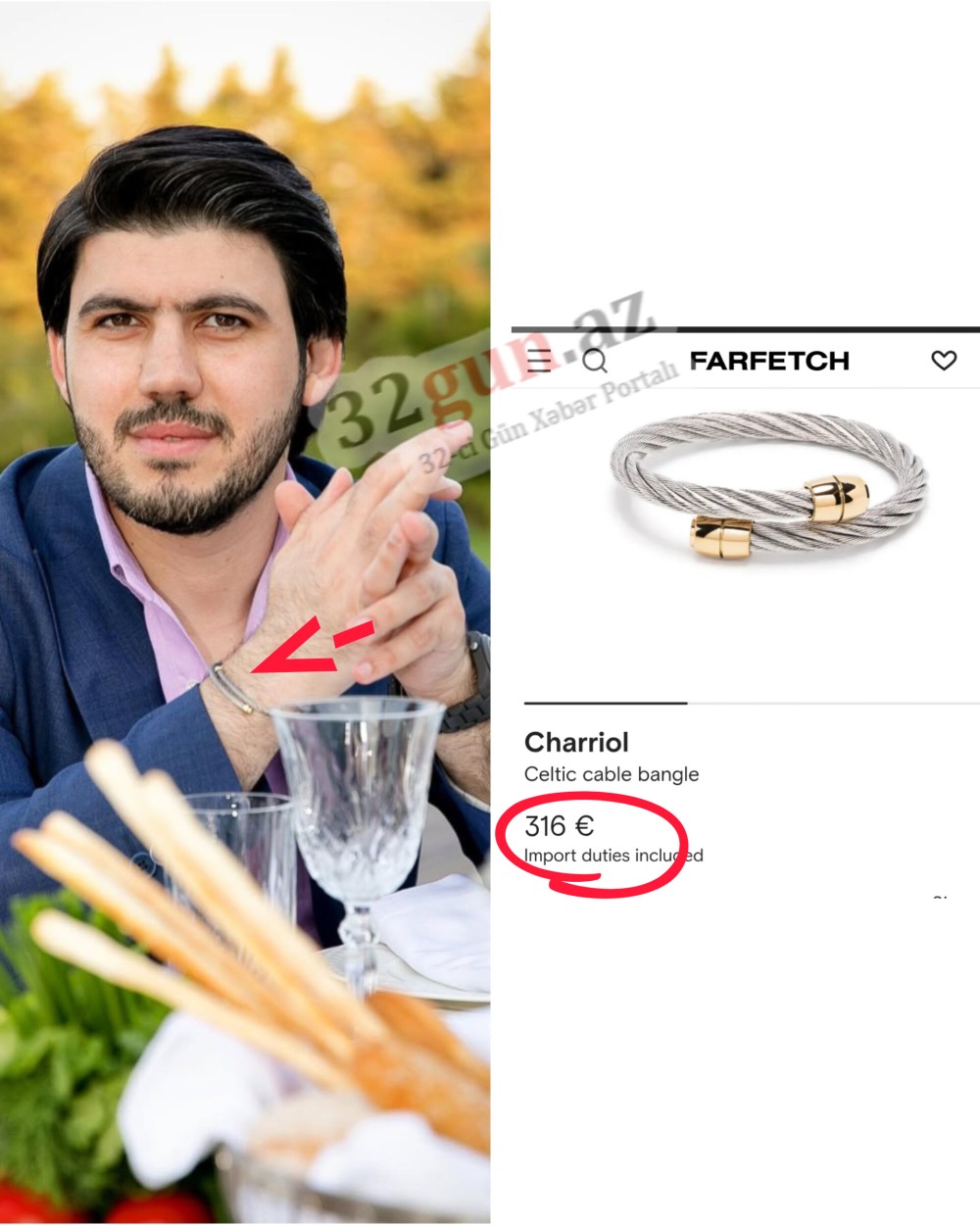 Deputat Cavanşir Feyziyevin oğlunun LÜKS HƏYATI -brend aksesuarları, yüksək qiymətli eynəkləri və əlindəki BƏYAZ ŞƏRABI ilə / FOTOLAR